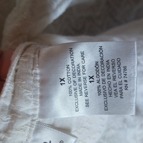 FORBIDDEN LOS ANGELES White Popover Collar Cotton Blouse - Picture 6 of 8